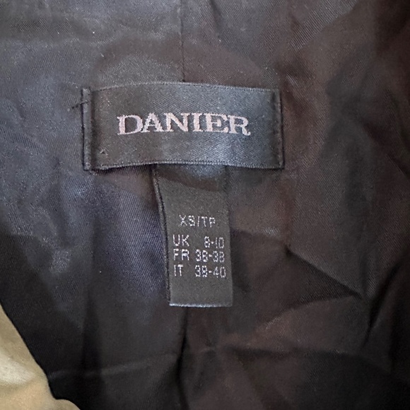 Women's Danier green jacket with black leather detailing - size XS - Picture 6 of 9
